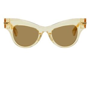 Bottega Veneta Yellow Cat-Eye Sunglasses